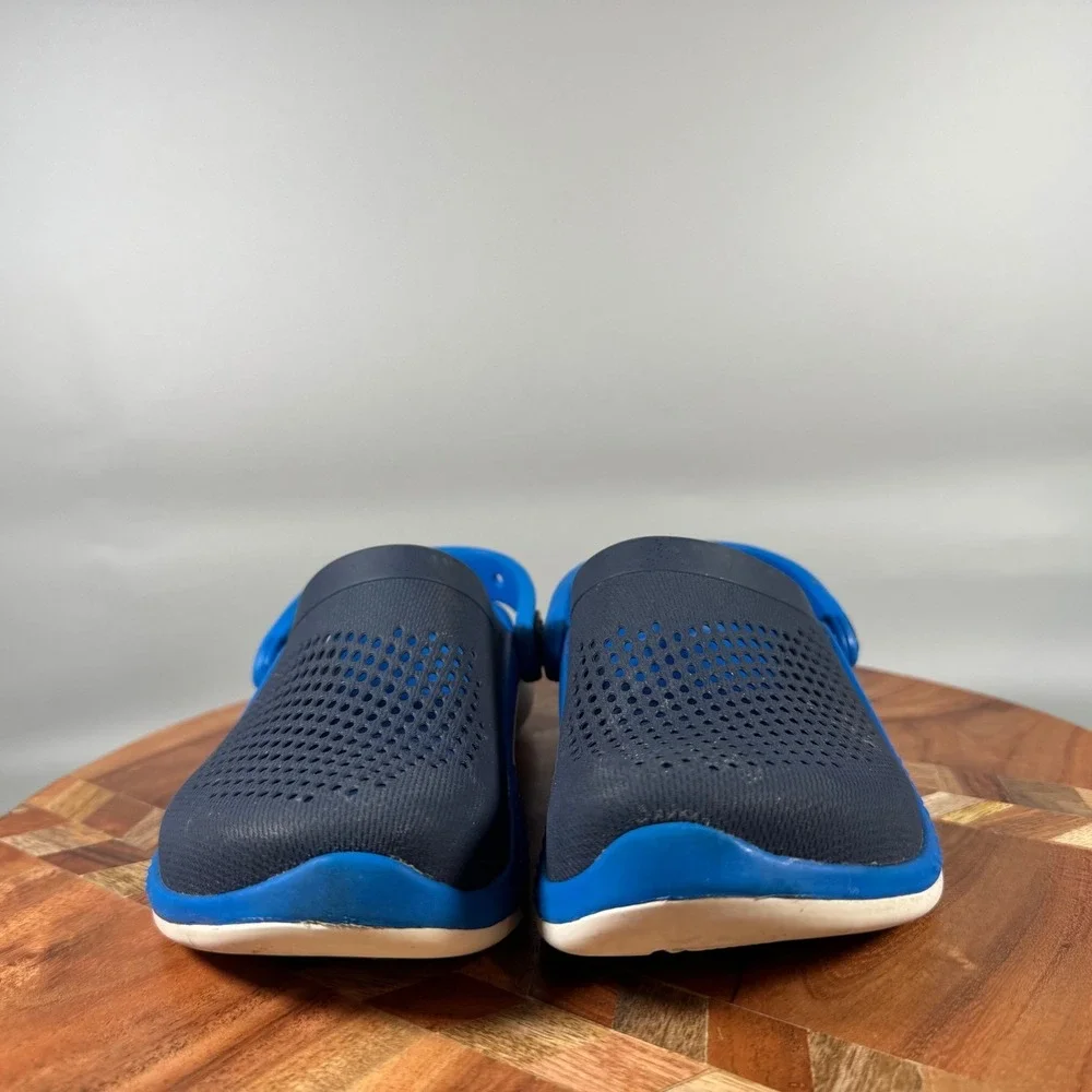 Crocs LiteRide Clog Kids Size 13 Navy Electric Blue Perforated Slip On Shoes